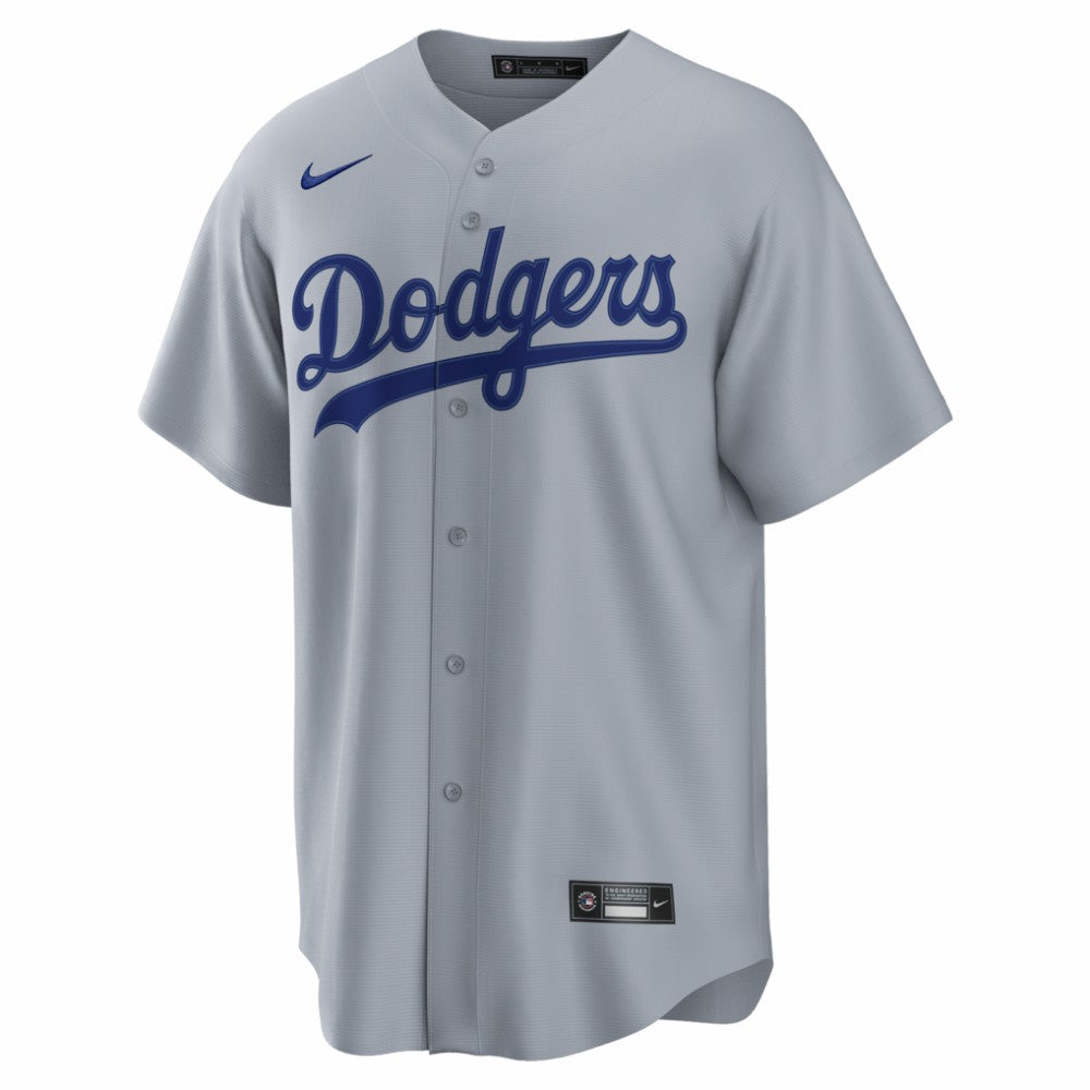 Enrique Hernández Los Angeles Dodgers Road Replica Jersey Gray