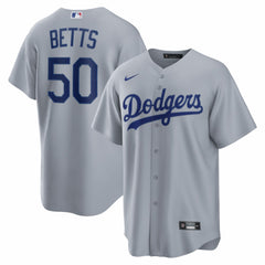 Mookie Betts Los Angeles Dodgers Road Replica Jersey Gray