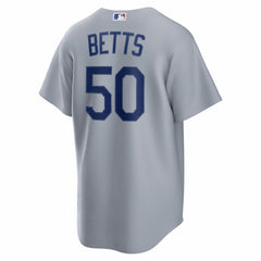Mookie Betts Los Angeles Dodgers Road Replica Jersey Gray