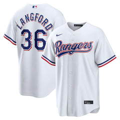Wyatt Langford Texas Rangers Home Replica Jersey White
