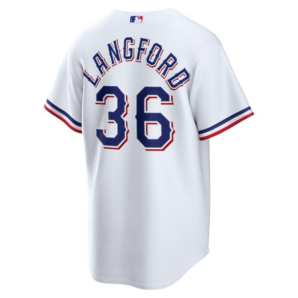 Wyatt Langford Texas Rangers Home Replica Jersey White