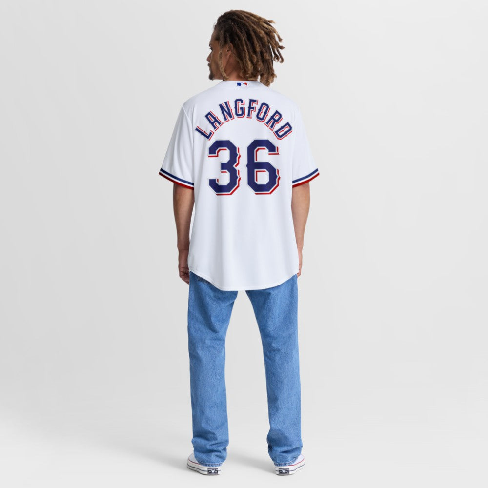 Wyatt Langford Texas Rangers Home Replica Jersey White