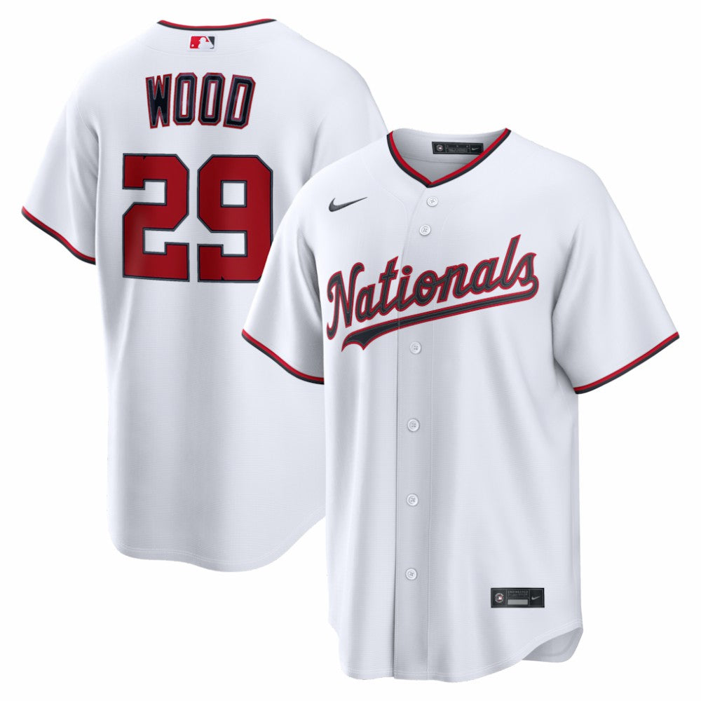 James Wood Washington Nationals Home Replica Jersey White