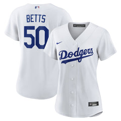 Mookie Betts Los Angeles Dodgers Women's Home Replica Jersey White