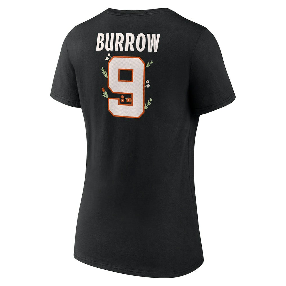 Joe Burrow Cincinnati Bengals Women's Floral Name & Number V-Neck T-Shirt - Black online