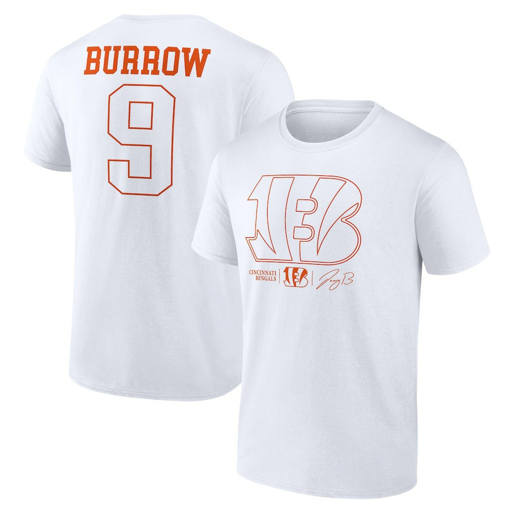 Joe Burrow Cincinnati Bengals Name & Number T-Shirt - White cheap