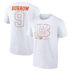Joe Burrow Cincinnati Bengals Name & Number T-Shirt - White cheap