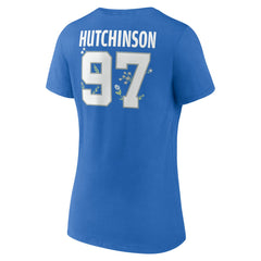 Aidan Hutchinson Detroit Lions Women's Floral Name & Number V-Neck T-Shirt - Blue discount