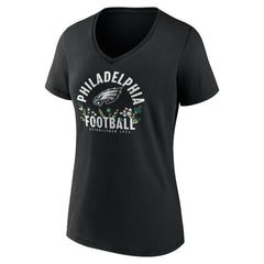 Saquon Barkley Philadelphia Eagles Women's Floral Name & Number V-Neck T-Shirt - Black for sale
