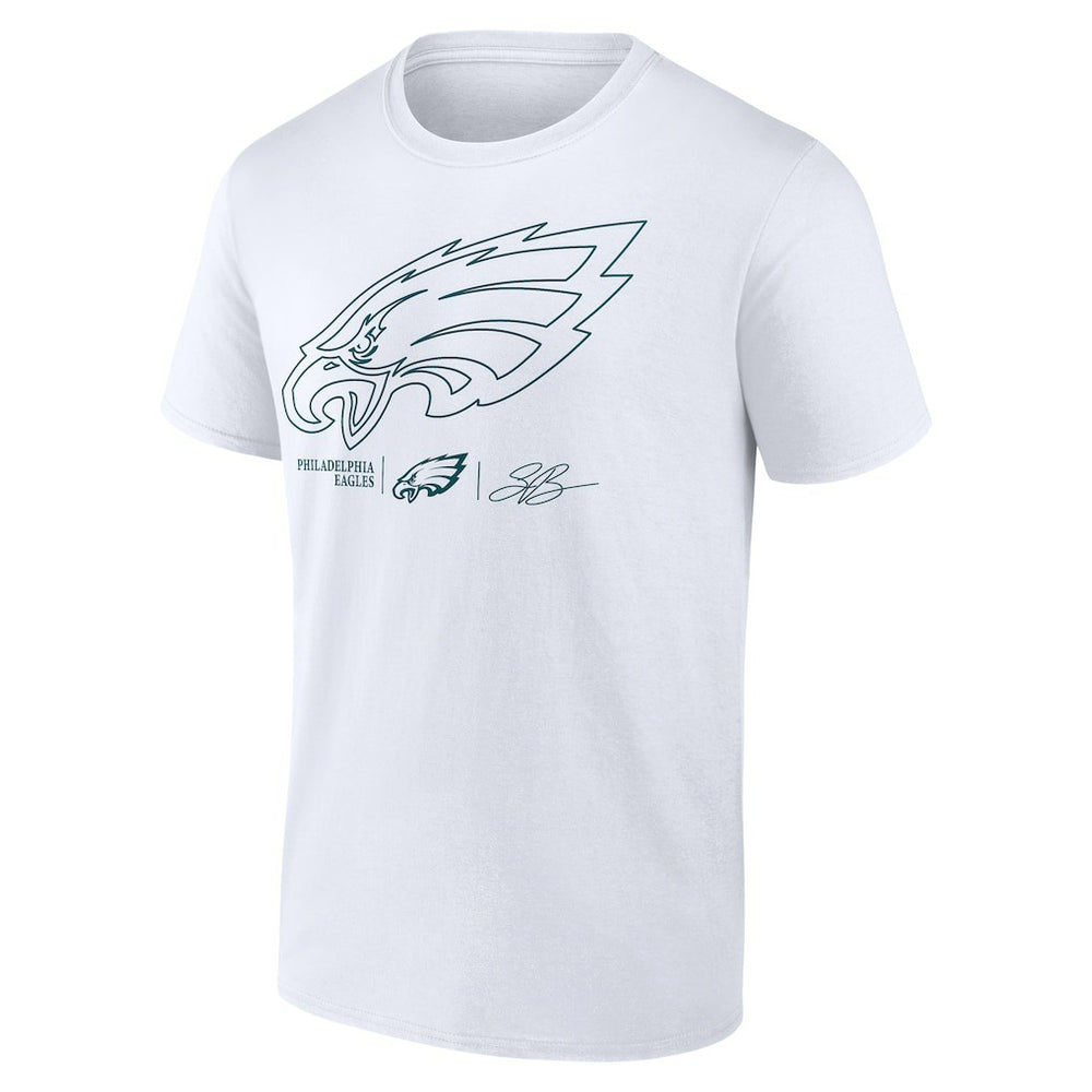 Saquon Barkley Philadelphia Eagles Tonal Name & Number T-Shirt - White outlet