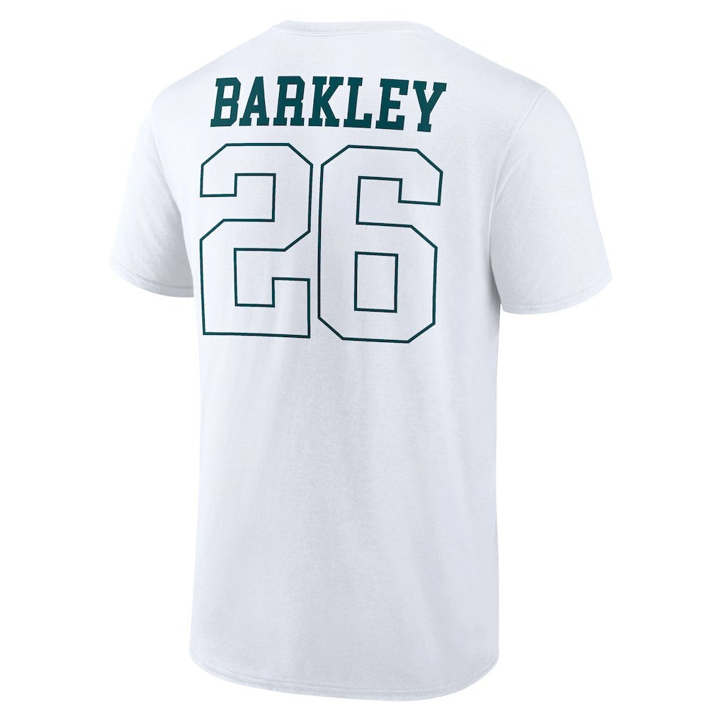 Saquon Barkley Philadelphia Eagles Tonal Name & Number T-Shirt - White outlet