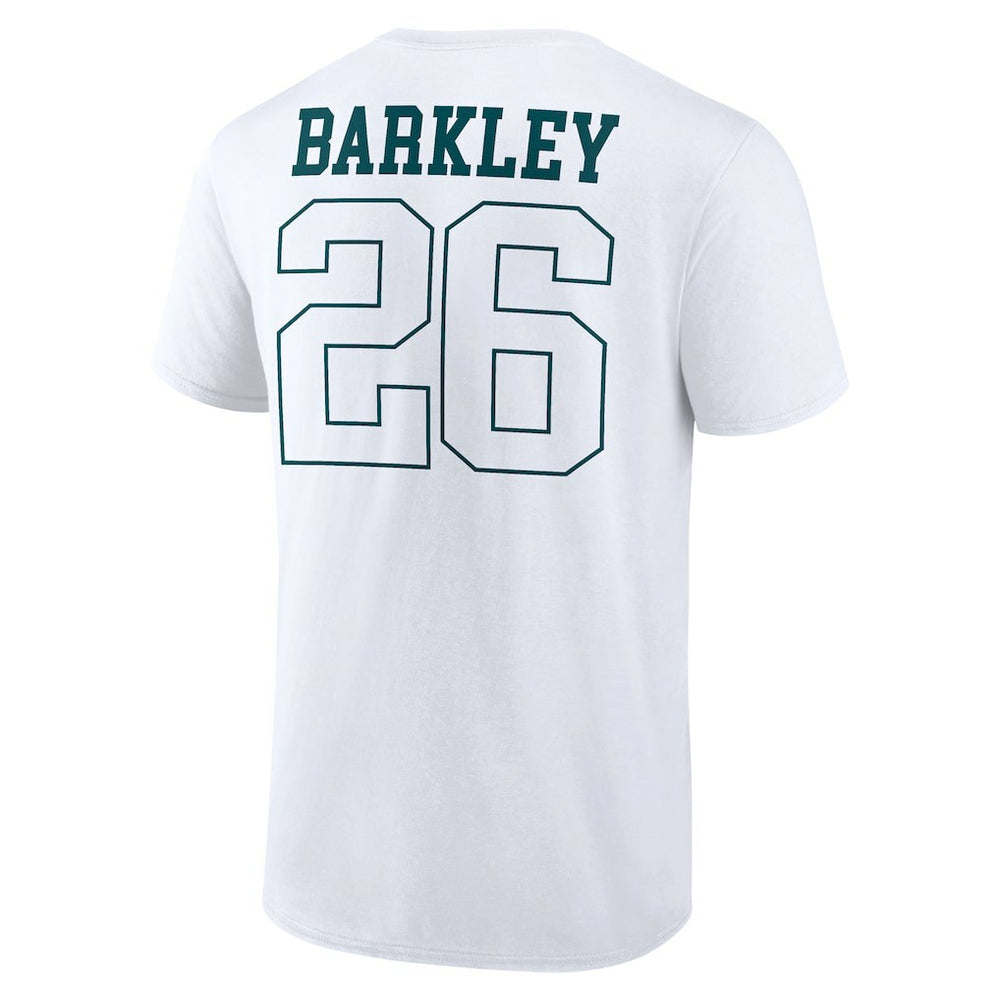 Saquon Barkley Philadelphia Eagles Tonal Name & Number T-Shirt - White outlet