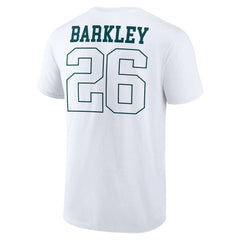 Saquon Barkley Philadelphia Eagles Tonal Name & Number T-Shirt - White outlet