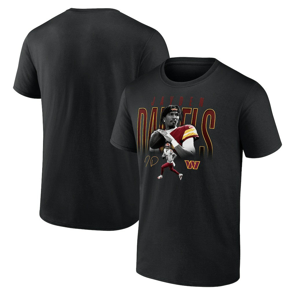 Jayden Daniels Washington Commanders Humble Shadow Player T-Shirt - Black sale