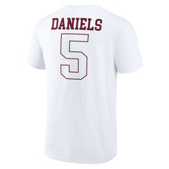 Jayden Daniels Washington Commanders Tonal Name & Number T-Shirt - White for sale
