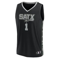 Victor Wembanyama San Antonio Spurs Fast Break Replica Player Jersey - Statement Edition - Black on sale