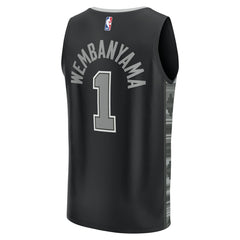 Victor Wembanyama San Antonio Spurs Fast Break Replica Player Jersey - Statement Edition - Black on sale