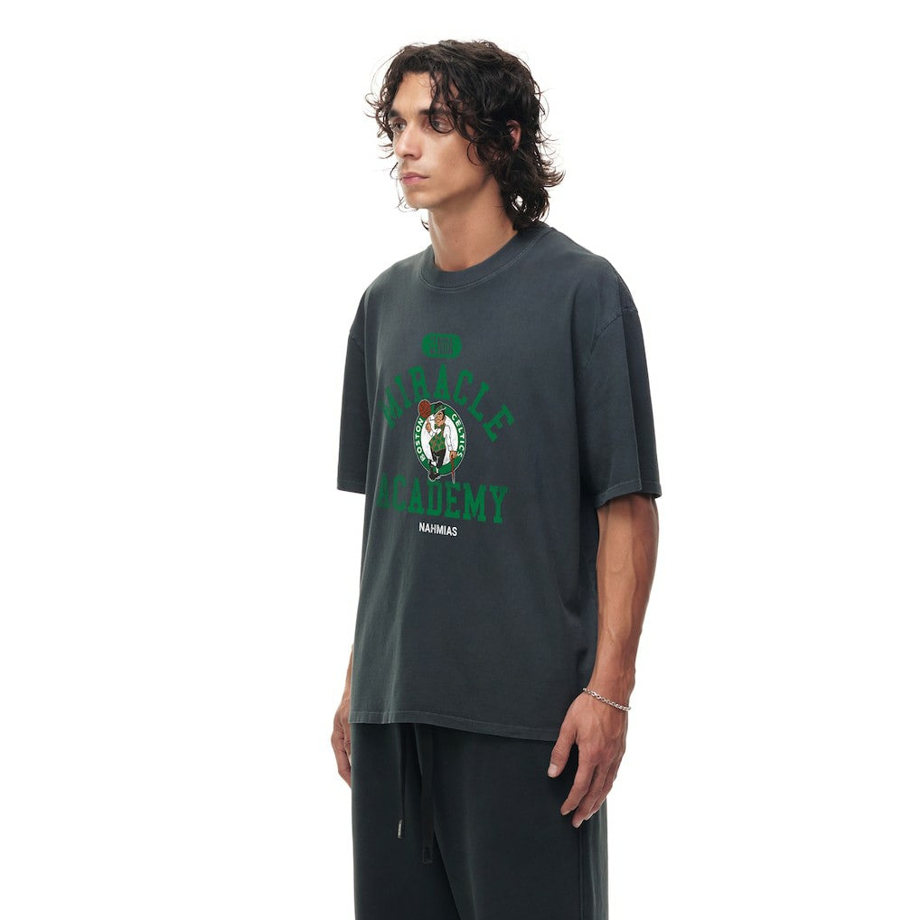 Boston Celtics Unisex Miracle Academy x NBA Collection Vintage Boxy T-shirt - Heather Black discount
