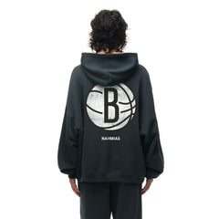 Brooklyn Nets Unisex Miracle Academy x NBA Collection Vintage Sunfade Hoodie - Heather Black shop