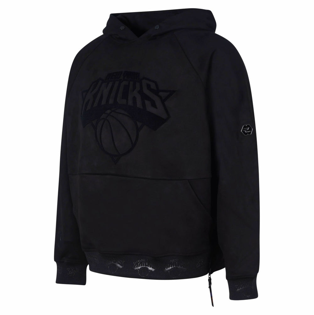 New York Knicks Protege Eco-Friendly Functional Suede Fashion Tonal Hoodie - Black for sale