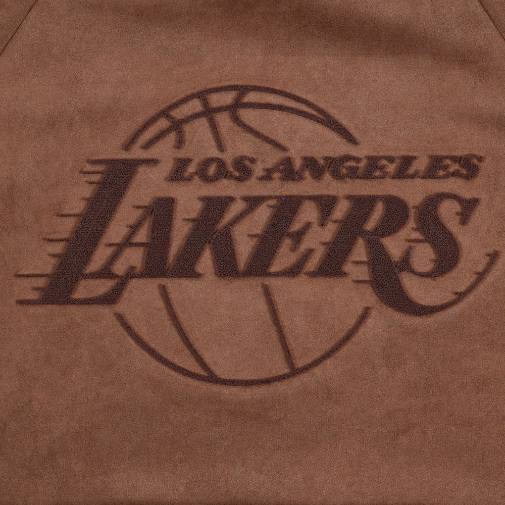 Los Angeles Lakers Protege Eco-Friendly Functional Suede Fashion Tonal Hoodie - Brown online