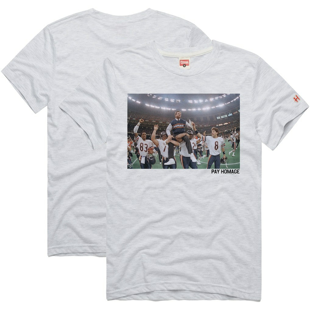 Mike Ditka Chicago Bears Homage Unisex Pay Homage Tri-Blend T-Shirt - Ash for sale