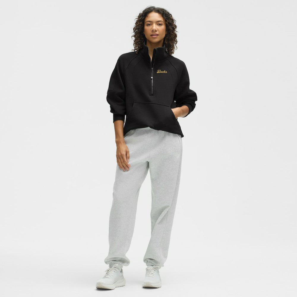 Anaheim Ducks lululemon Women's Long Scuba Oversized Half-Zip Funnel Neck - Black