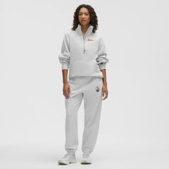 Edmonton Oilers lululemon Women's Long Scuba Oversized Half-Zip Funnel Neck - Heathered Core Ultra Light Grey