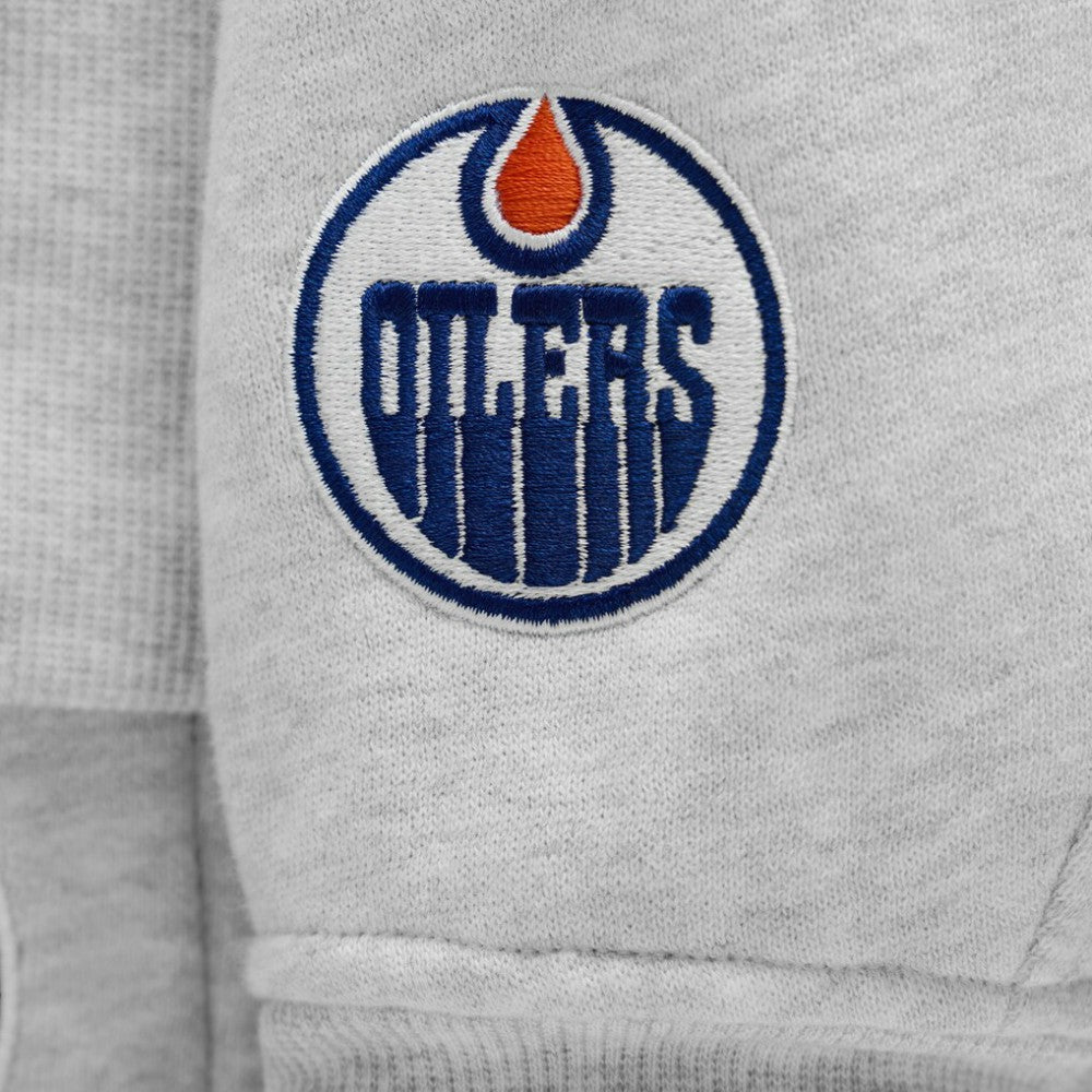 Edmonton Oilers lululemon Women's Long Scuba Oversized Half-Zip Funnel Neck - Heathered Core Ultra Light Grey
