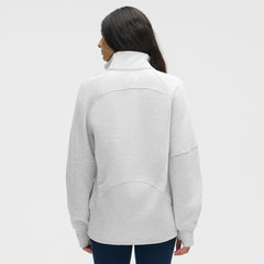 Florida Panthers lululemon Women's Long Scuba Oversized Half-Zip Funnel Neck - Heathered Core Ultra Light Grey