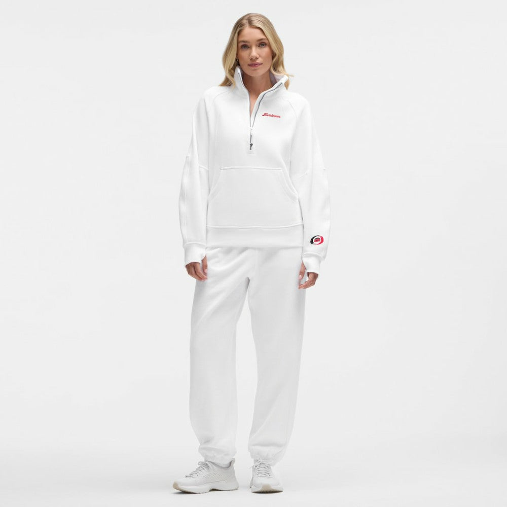Carolina Hurricanes lululemon Women's Long Scuba Oversized Half-Zip Funnel Neck - White