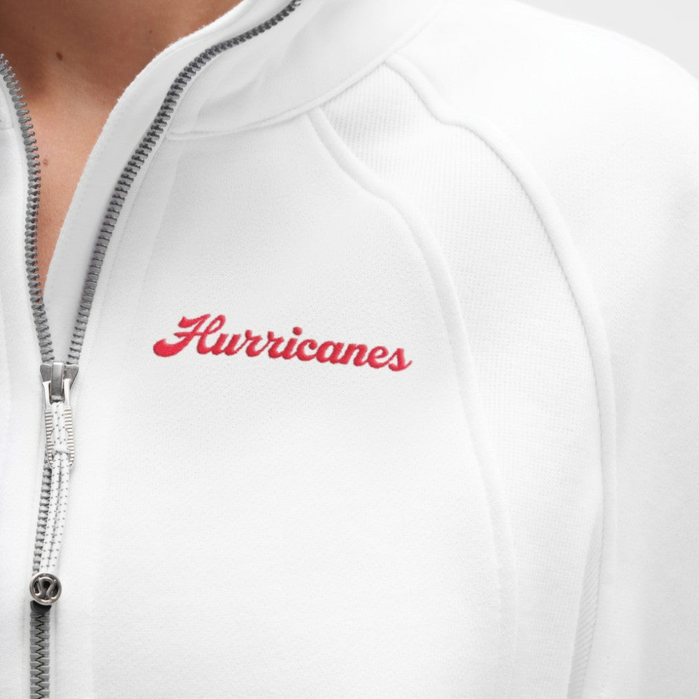 Carolina Hurricanes lululemon Women's Long Scuba Oversized Half-Zip Funnel Neck - White