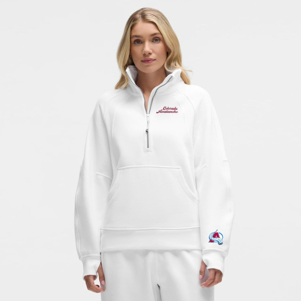 Colorado Avalanche lululemon Women's Long Scuba Oversized Half-Zip Funnel Neck - White