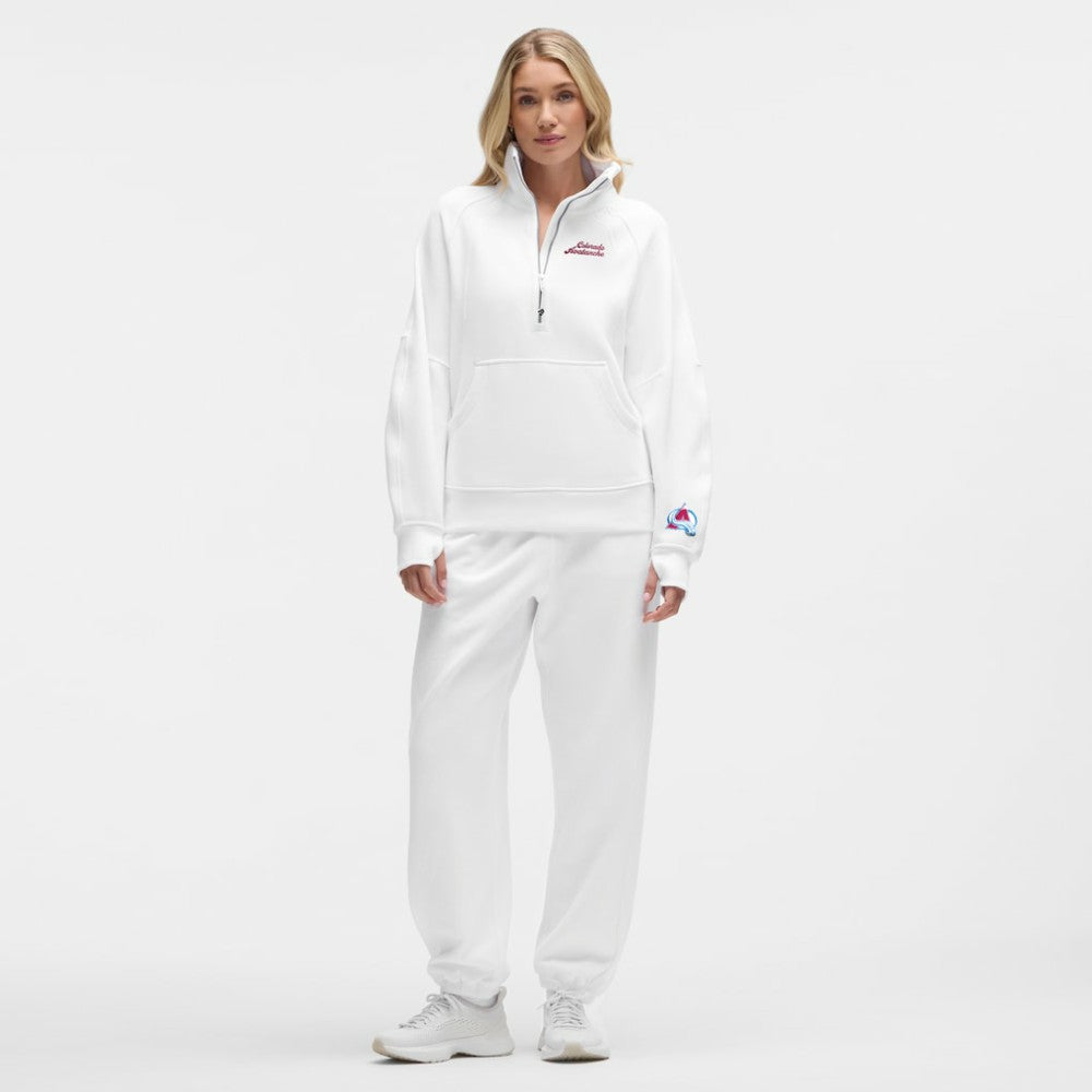 Colorado Avalanche lululemon Women's Long Scuba Oversized Half-Zip Funnel Neck - White
