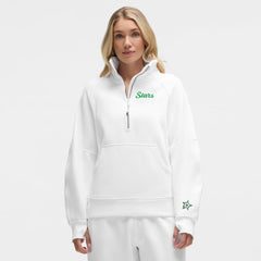 Dallas Stars lululemon Women's Long Scuba Oversized Half-Zip Funnel Neck - White