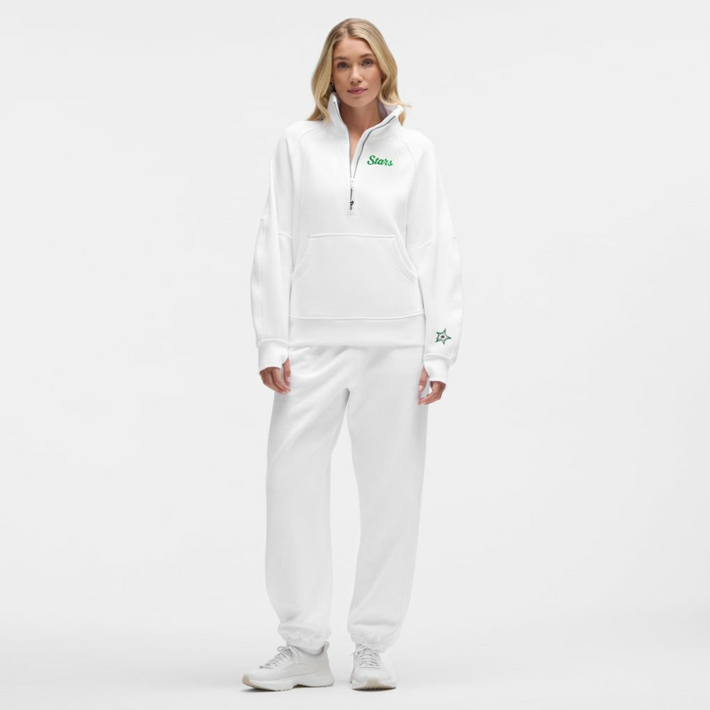 Dallas Stars lululemon Women's Long Scuba Oversized Half-Zip Funnel Neck - White