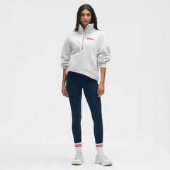 New York Rangers lululemon Women's Long Scuba Oversized Half-Zip Funnel Neck - Heathered Core Ultra Light Grey