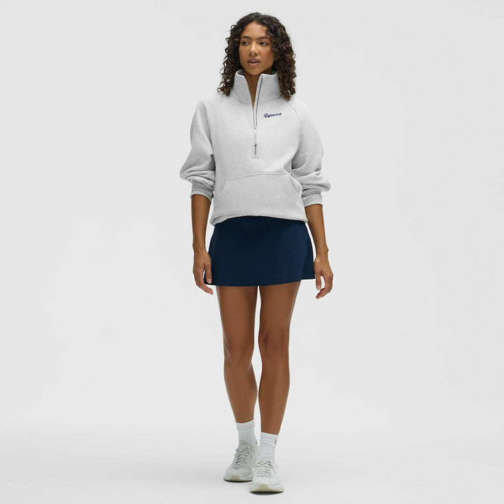 Tampa Bay Lightning lululemon Women's Long Scuba Oversized Half-Zip Funnel Neck - Heathered Core Ultra Light Grey