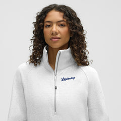Tampa Bay Lightning lululemon Women's Long Scuba Oversized Half-Zip Funnel Neck - Heathered Core Ultra Light Grey