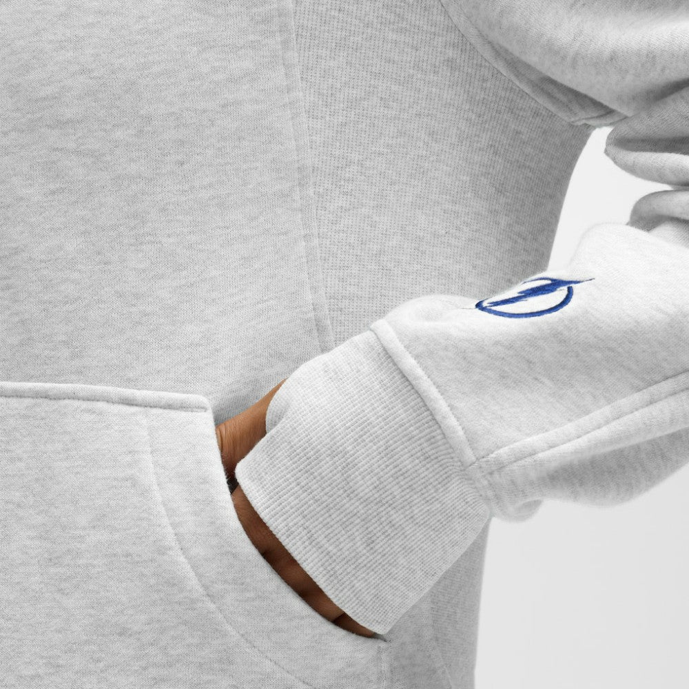 Tampa Bay Lightning lululemon Women's Long Scuba Oversized Half-Zip Funnel Neck - Heathered Core Ultra Light Grey