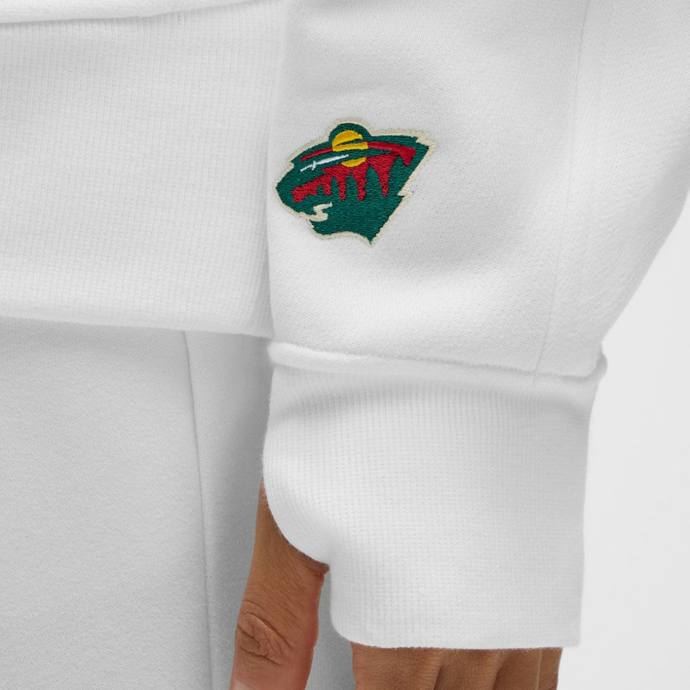 Minnesota Wild lululemon Women's Long Scuba Oversized Half-Zip Funnel Neck - White