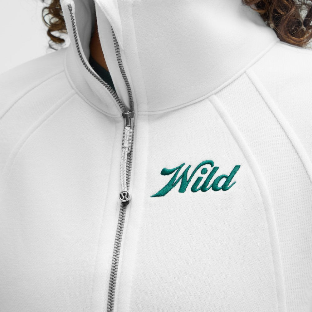 Minnesota Wild lululemon Women's Long Scuba Oversized Half-Zip Funnel Neck - White