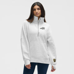 Vegas Golden Knights lululemon Women's Long Scuba Oversized Half-Zip Funnel Neck - Heathered Core Ultra Light Grey