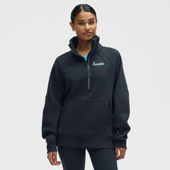 Seattle Kraken lululemon Women's Long Scuba Oversized Half-Zip Funnel Neck - True Navy