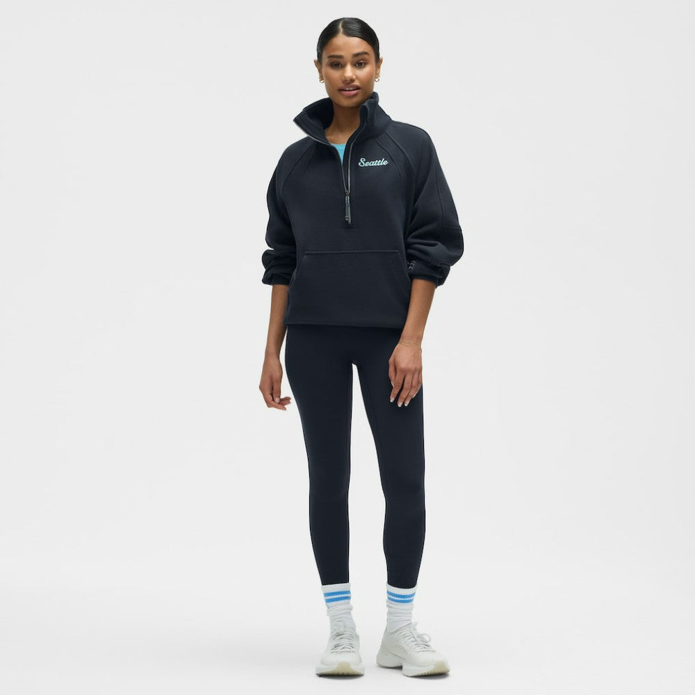 Seattle Kraken lululemon Women's Long Scuba Oversized Half-Zip Funnel Neck - True Navy
