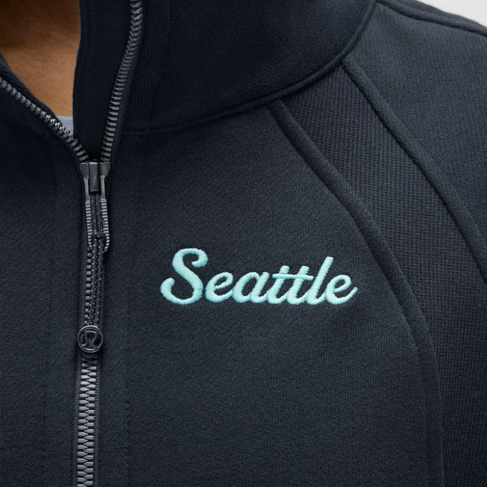 Seattle Kraken lululemon Women's Long Scuba Oversized Half-Zip Funnel Neck - True Navy