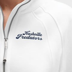 Nashville Predators lululemon Women's Long Scuba Oversized Half-Zip Funnel Neck - White