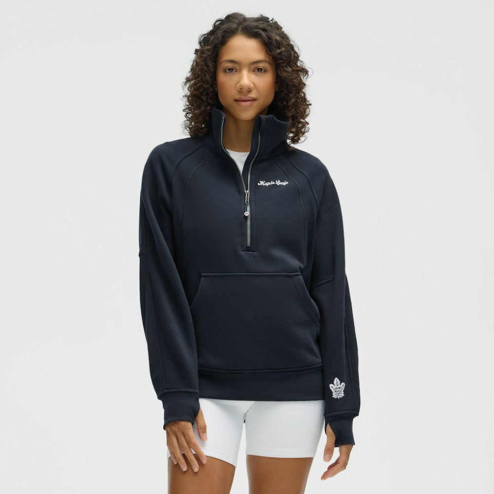 Toronto Maple Leafs lululemon Women's Long Scuba Oversized Half-Zip Funnel Neck - True Navy