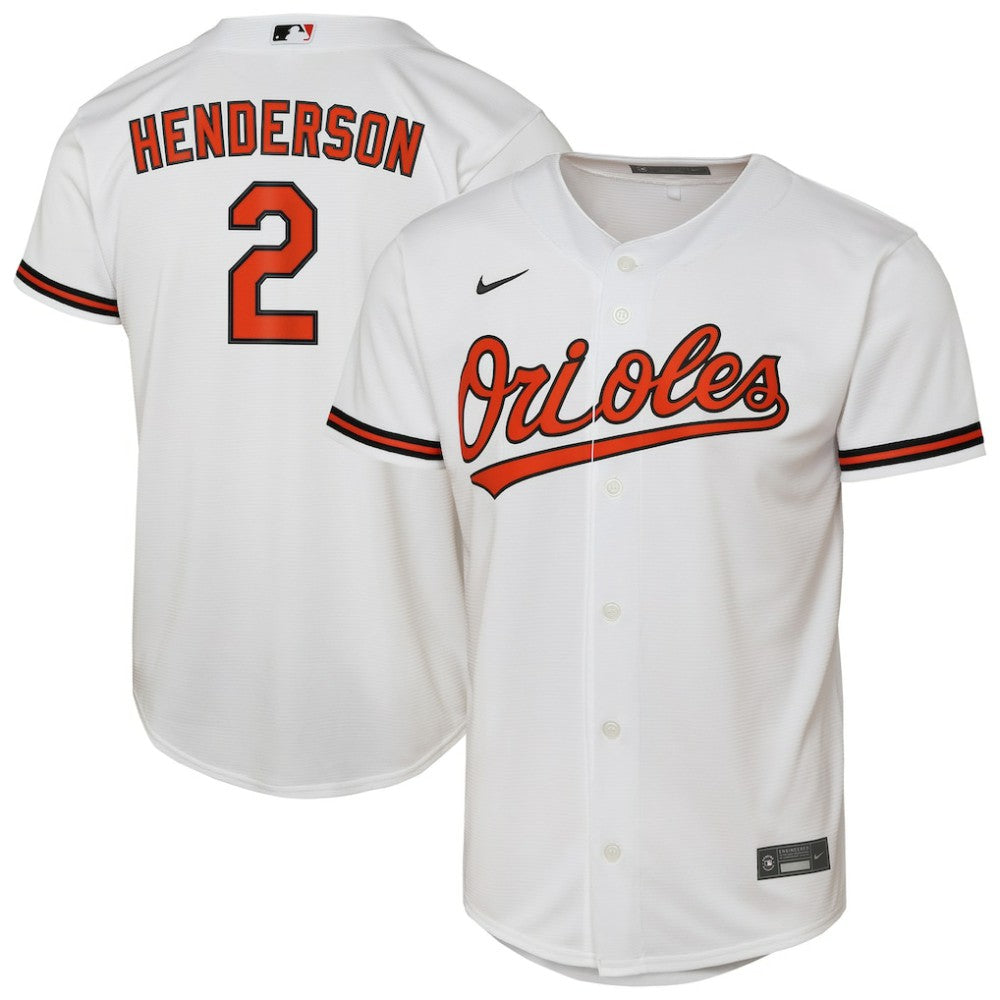 Gunnar Henderson Baltimore Orioles Youth Home Replica Player Jersey White