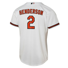 Gunnar Henderson Baltimore Orioles Youth Home Replica Player Jersey White
